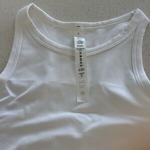 Lululemon size 4 brand new no tags White Athletic Tank Top White Women's Top